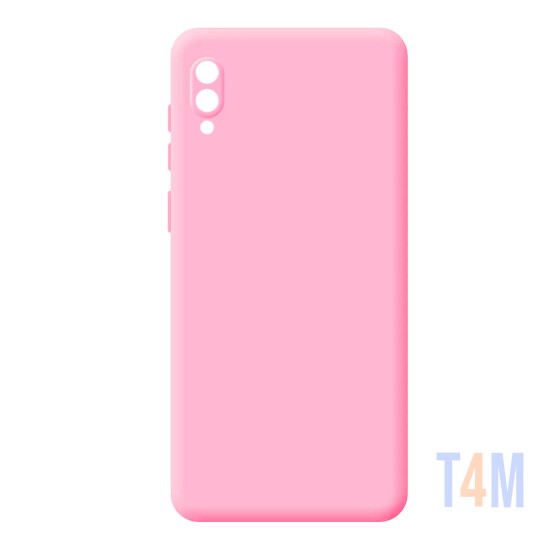 Soft Silicone Case with Camera Shield for Samsung Galaxy A02 Pink